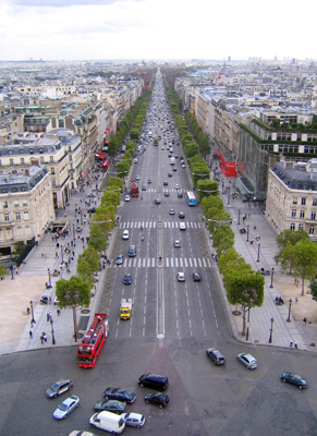 road boulevard street avenue paris difference parkway lane champs elysees france